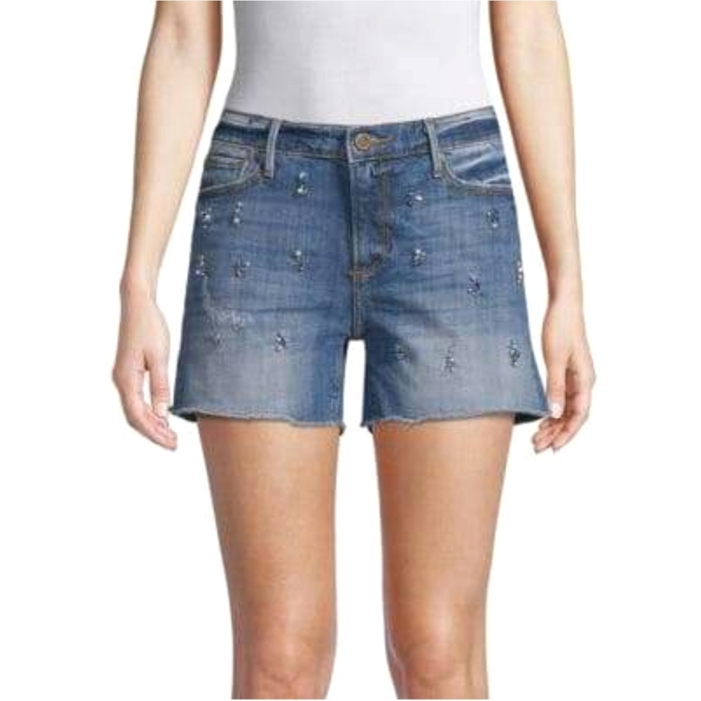 Driftwood Embellished Connie Cutoff Shorts Size 24 Boho Resortwear Festival